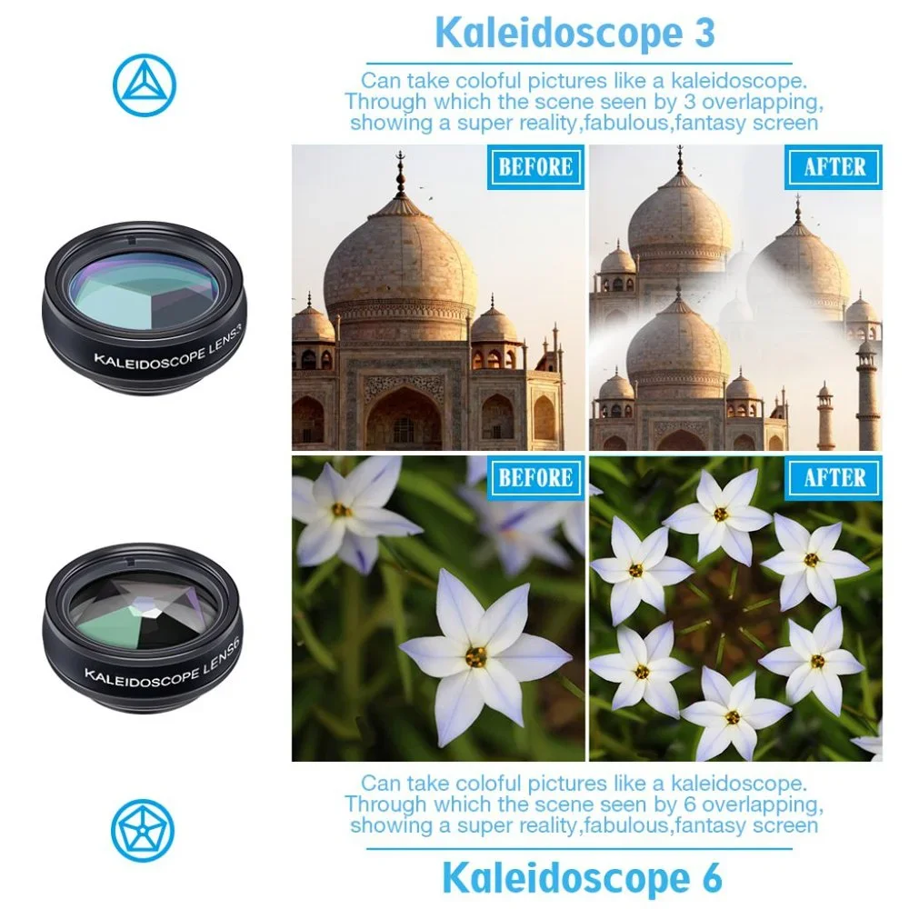 10-in-1 Mobile Phone Lens Kit: 22X Telephoto, Fisheye, Wide Angle, Macro Lens